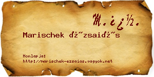 Marischek Ézsaiás névjegykártya